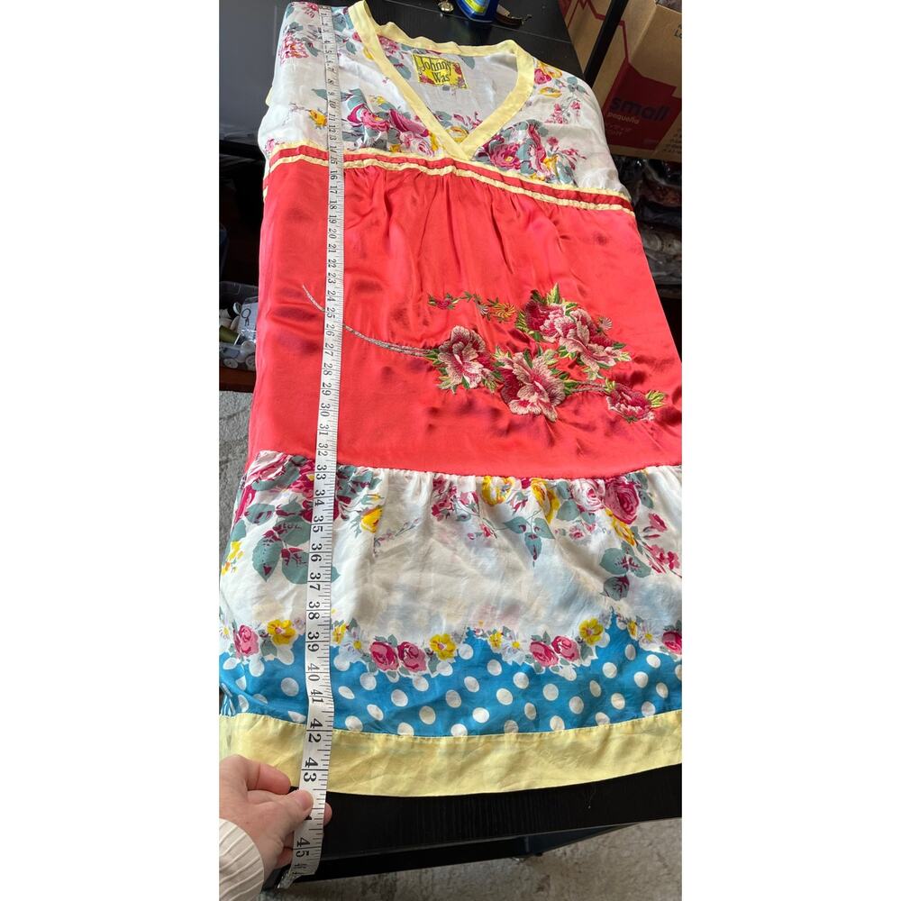 Johnny Was Boho Silk Patchwork Embroidered Kaftan… - image 6